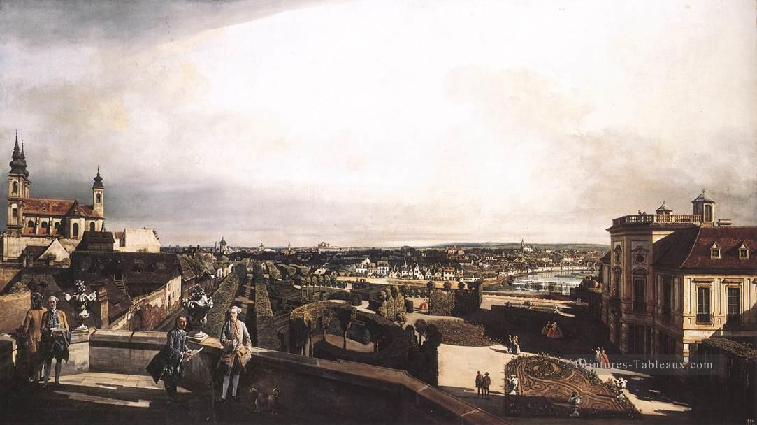 Panorama de Vienne du Palais Kaunitz urbain Bernardo Bellotto Peintures à l'huile